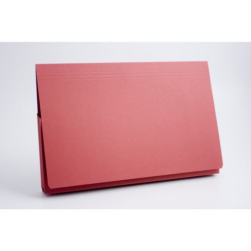 Guildhall Legal Document Wallet Full Flap 315gsm W356xH254mm Red Ref PW3-REDZ [Pack 50]