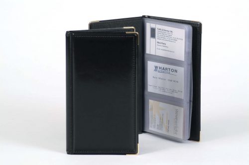 Goldline 115x214mm Business Card Holder 48 Pocket Black - SBC3P/BLKZ Exacompta