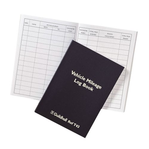 Guildhall Vehicle Mileage Log Book 60 Pages 149x104mm Black T43