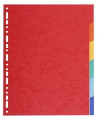Exacompta Forever Recycled Divider 6 Part A4 Extra Wide 220gsm Card Vivid Assorted Colours - 2106E
