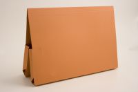 Guildhall Legal Wallet Double Pocket Manilla 315gsm 2x35mm Foolscap Orange Ref 214-ORGZ [Pack 25]