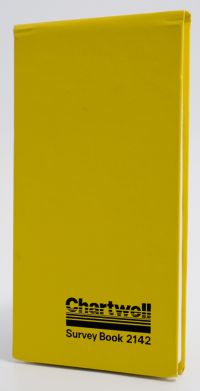 Chartwell Survey Dimension Book Weather Resistant 106x205mm Lined Numbered 1 Up Each Opening 160 Pages Yellow 2142Z