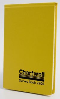 Chartwell Survey Field Book Weather Resistant 106x165mm Lined with 2 Red Centre Lines 160 Pages Yellow 2206Z