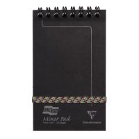 Europa Pad Twinwire Headbound 90gsm Ruled Micro Perforated 120pp 76x127mm Black Ref 3012Z [Pack 10]