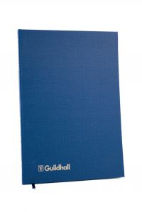 Guildhall Account Book Casebound 298x203mm 2 Cash Columns 80 Pages Blue - 31/2Z