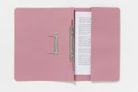 Guildhall Spring Pocket Transfer File Manilla Foolscap 285gsm Pink (Pack 25) - 347-PNKZ