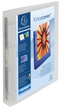 Exacompta Kreacover Ring Binder Polypropylene 4 O-Ring A4 Maxi 30mm Rings Frosted (Pack 12) - 51568E
