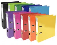 Exacompta Iderama Prem Touch Lever Arch File Paper on Board A4 70mm Spine Width Assorted (Pack 10) - 53629E