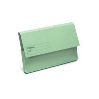 Exacompta Guildhall Document Wallet Foolscap Green (Pack of 50) GDW1-GRN