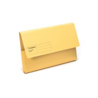 Guildhall Blue Angel Document Wallet Manilla Foolscap Half Flap 285gsm Yellow (Pack 50) - GDW1-YLWZ