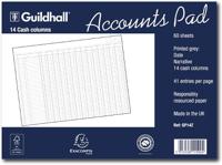 Exacompta Guildhall 14-Column Cash Account Pad 298x406mm GP14