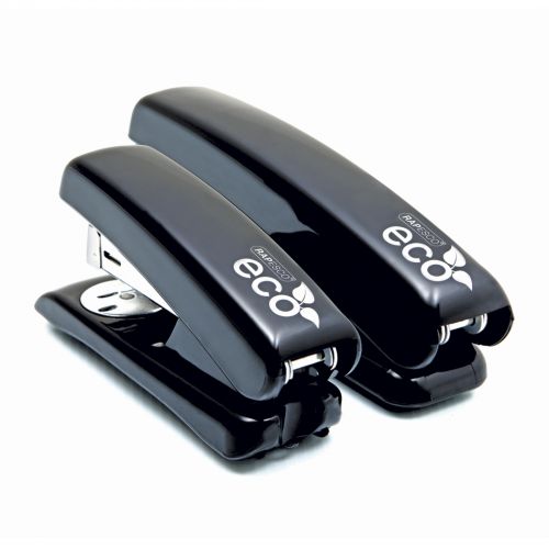 Rapesco Eco Half Strip Stapler Plastic 20 Sheet Black - 1084 - 29331RA
