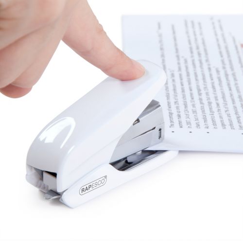 A compact, highly effective stapler, the X5-Mini Less Effort offers easy, hassle-free stapling of up to 20 sheets (80gsm) with 60% less stapling force required. Stylish and available in a range of colours, this desktop stapler is manufactured from high quality materials to exacting standards to ensure precision stapling time after time. The X5-Mini Less Effort is backed by a 15 year guarantee.