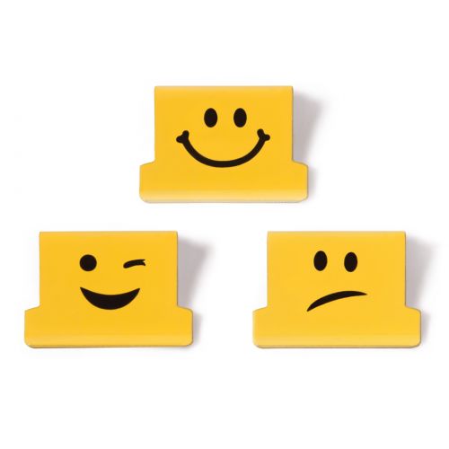Rapesco Supaclip 40 Refill Clips Assorted Emojis Yellow 40 Sheet Capacity (Pack 100)