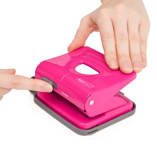 Rapesco 825 2 Hole Punch Metal 25 Sheet Hot Pink - 1360 30080RA Buy online at Office 5Star or contact us Tel 01594 810081 for assistance