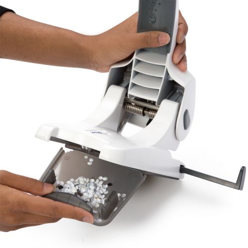 The Rapesco Zero-65 Heavy Duty Metal Punch offers a range of features including a handle lock-down switch for easy storage, neat flip open confetti tray and extended single piece handle for effortless operation. With a capacity of up to 65 sheets, it handles most jobs with ease.