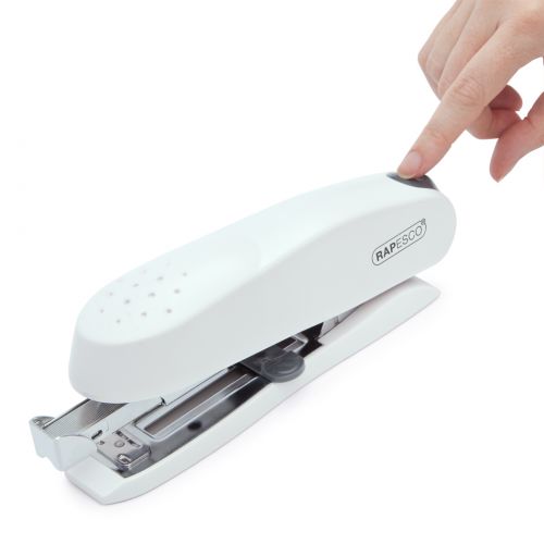 Rapesco ECO Spinna Heavy Duty Stapler Capacity 50 Sheets White 1390 HT01635 Buy online at Office 5Star or contact us Tel 01594 810081 for assistance