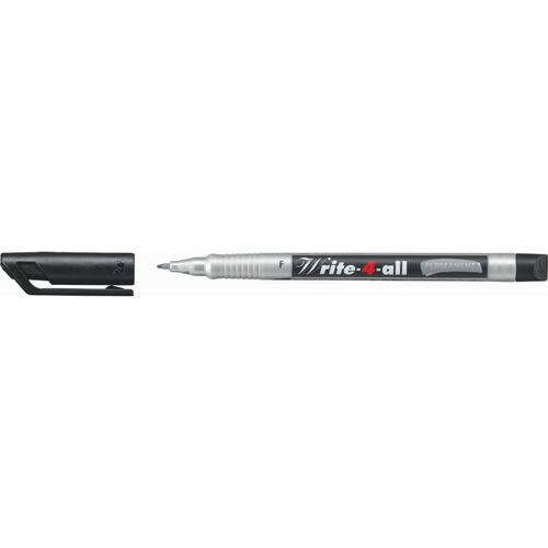 STABILO Write-4-All Fine Permanent Marker 0.7mm Line Black (Pack 10)