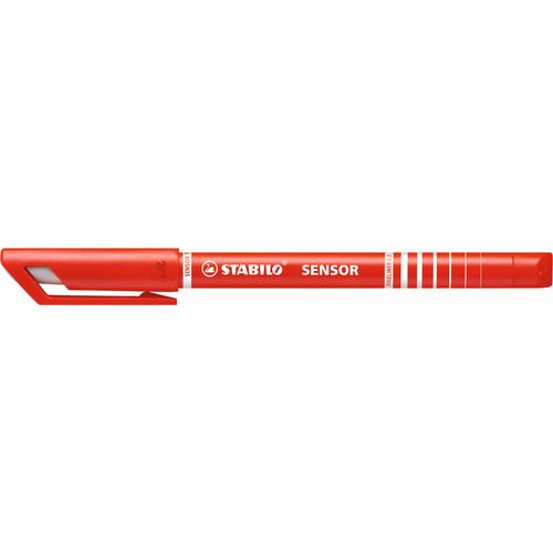 STABILO SENSOR medium Pen 0.8mm Line Red (Pack 10) - 187/40