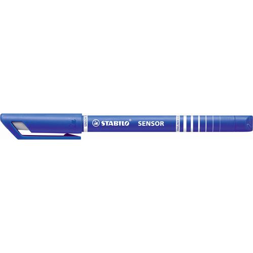 Stabilo Sensor Cushion Tip Fineliner Pen Blue (Pack of 10) 189/41 SS18941