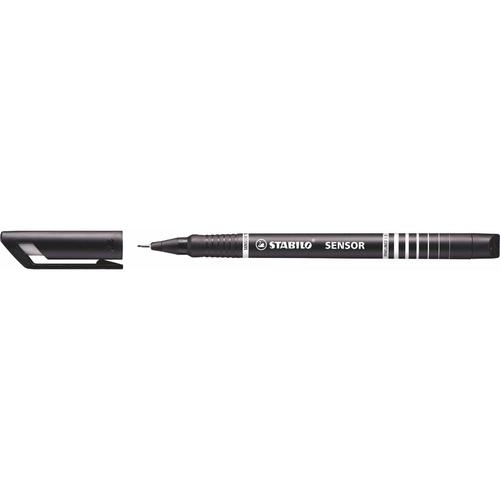 STABILO SENSOR fine Pen 0.3mm Line Black (Pack 10)