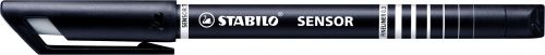 Stabilo Sensor F-tip Fineliner Pen Black (Pack of 10) 189/46