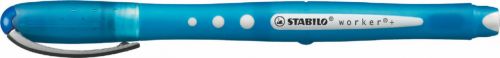 SS41552 Stabilo Worker+ Colorful Rollerball Pen Blue (Pack of 10) 2019/41