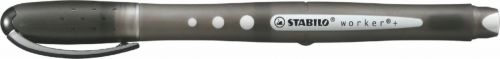 STABILO worker+ Colorful Rollerball Pen 0.5mm Line Black (Pack 10) - 2019/46 Ballpoint & Rollerball Pens 10234ST