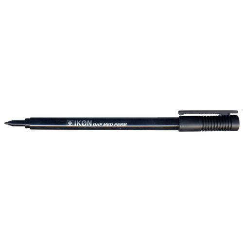ValueX OHP Pen Permanent Medium 0.7mm Line Black (Pack 10)