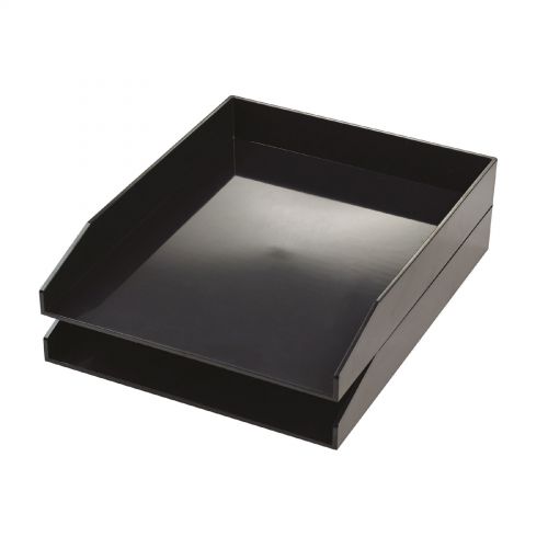 Avery ColorStak Letter Tray Black PK2