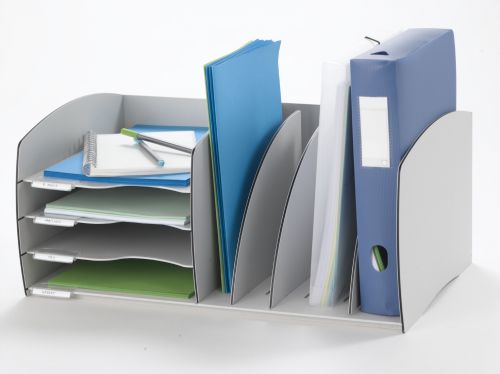 Fast Paper Desktop Organizer 4 Comp Grey