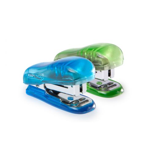 Rapesco Bug Mini Stapler Plastic 12 Sheet Assorted Transparent Colours - WSR700A3 29737RA Buy online at Office 5Star or contact us Tel 01594 810081 for assistance