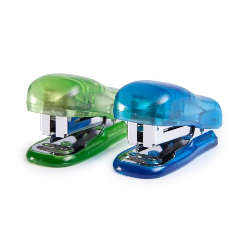 The Rapesco Bug Mini Stapler is a neat and practical top loading stapler with an integral staple remover. Fun and brightly coloured with a transparent casing, it is the perfect accessory for any pencil case, student or home office. 
