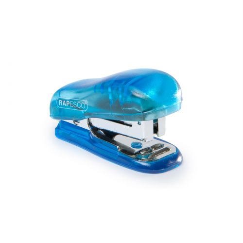 The Rapesco Bug Mini Stapler is a neat and practical top loading stapler with an integral staple remover. Fun and brightly coloured with a transparent casing, it is the perfect accessory for any pencil case, student or home office. 
