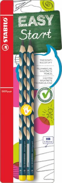 STABILO EASYgraph HB Pencil Left Handed (Pack 2)