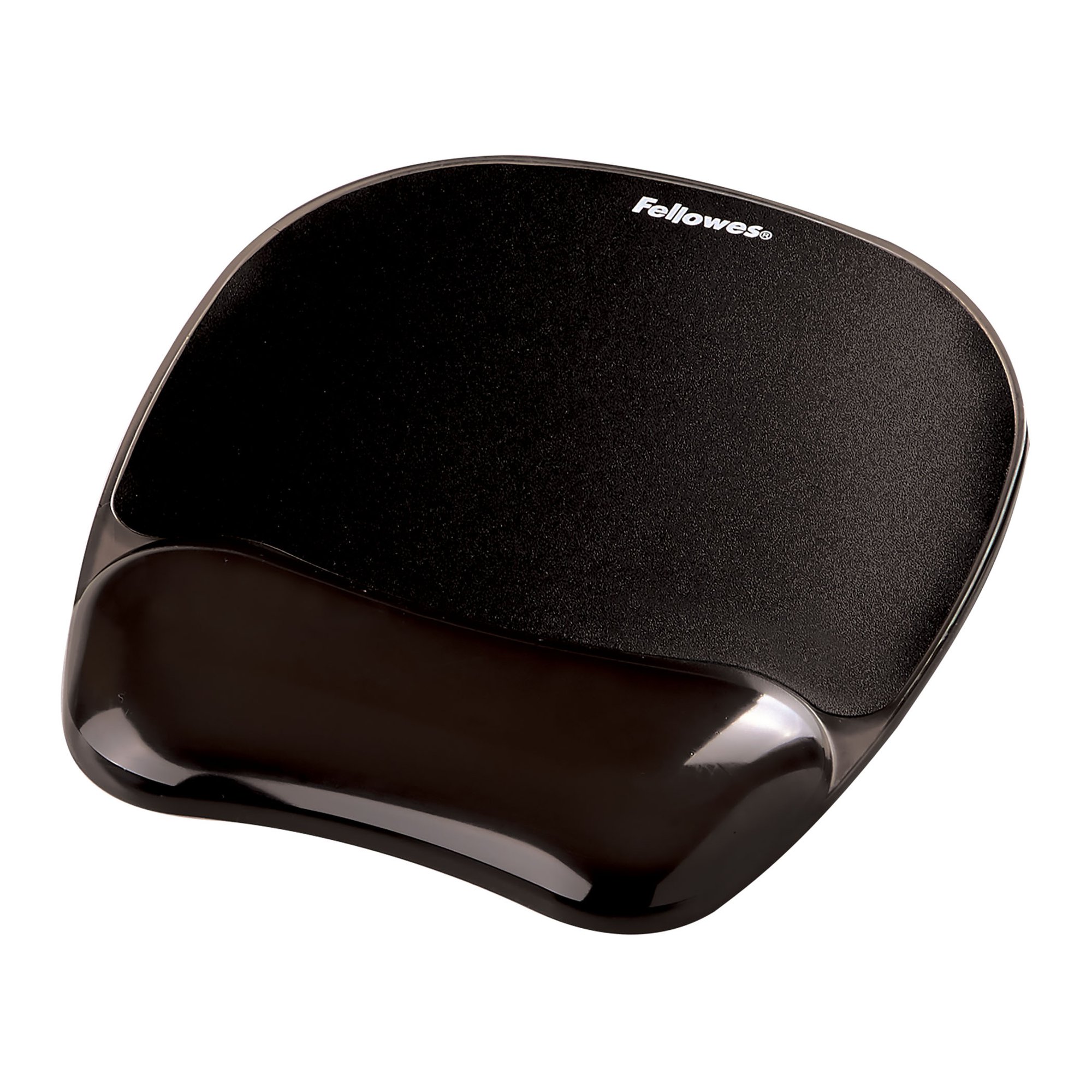 Fellowes Crystal Gel Mouse Pad And Wristrest Blk