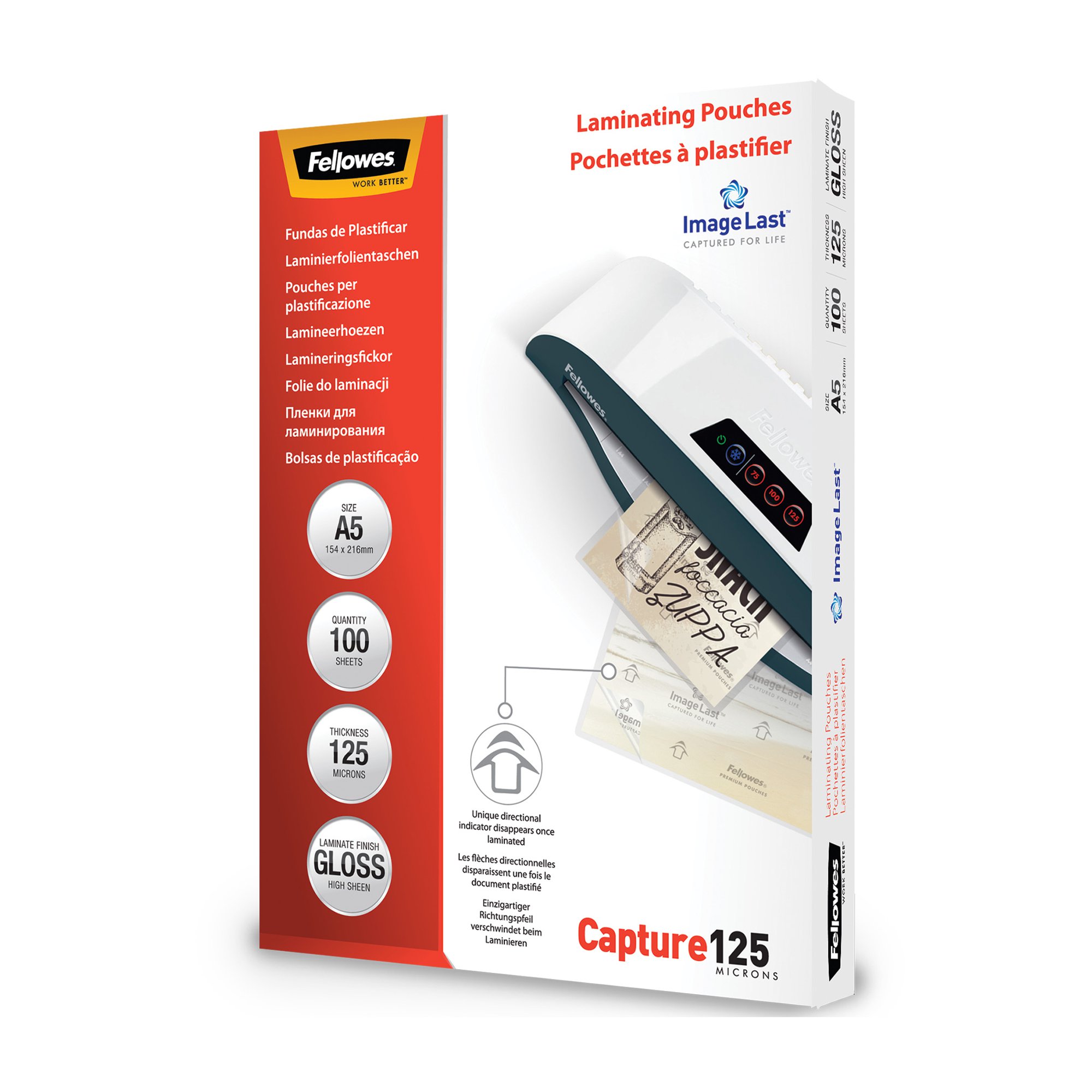 Fellowes ImageLast A5 125 Micron Laminating Pouch - Pk100