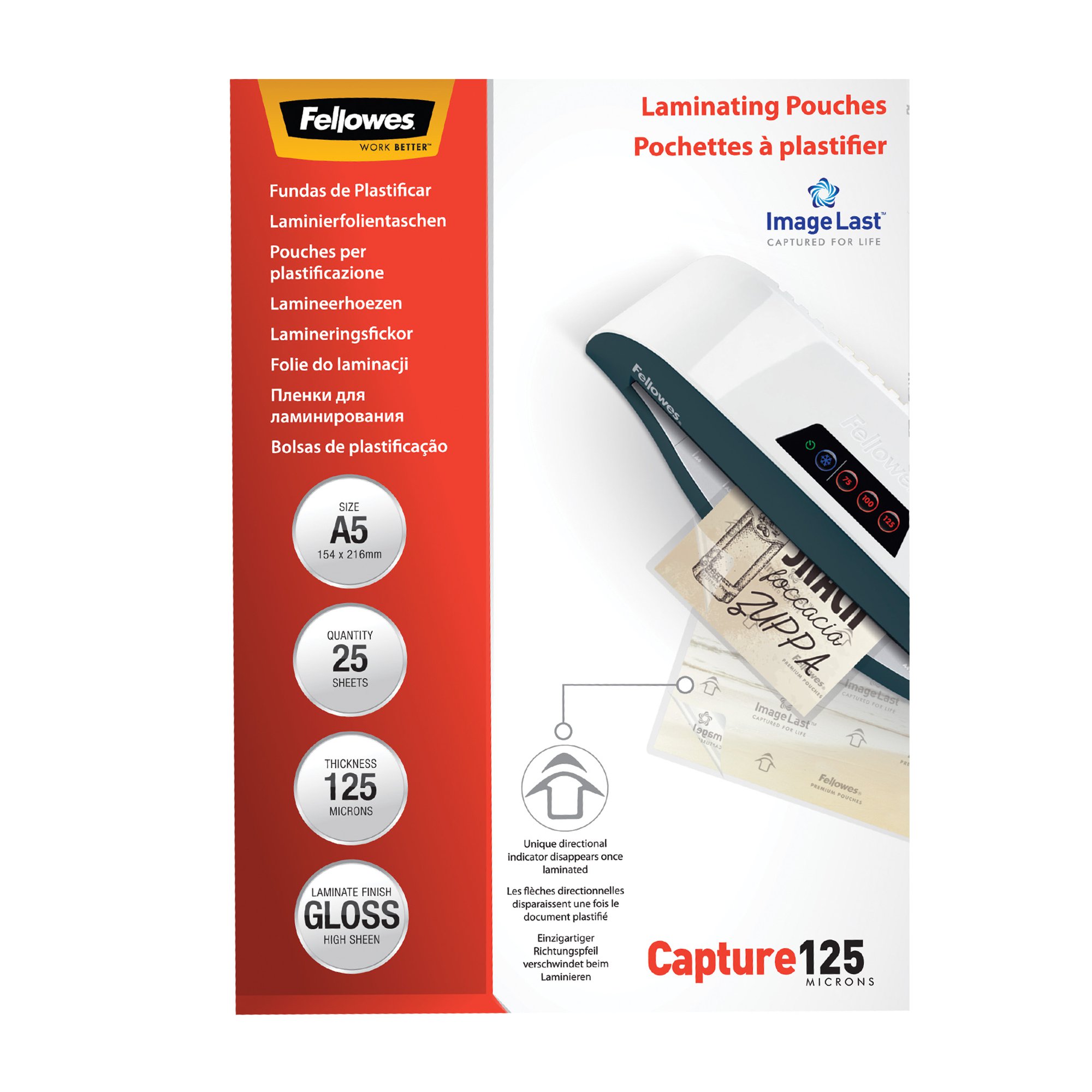 Fellowes ImageLast A5 125 Micron Laminating Pouch - Pk25