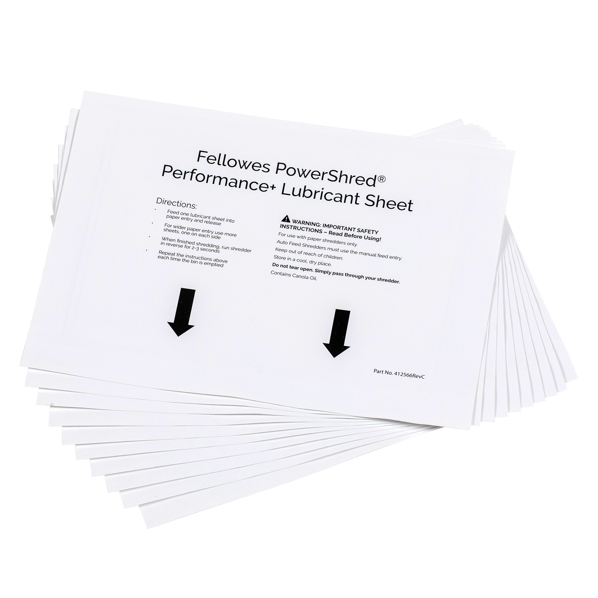 Powershred Performance+ Lubricant Sheets Pk10