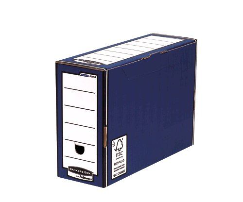 Bankers Box® by Fellowes Premium Transfer Files with Fastfold™  127mm - Blue