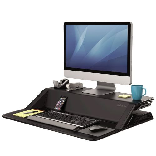 Fellowes Lotus Sit Stand Workstation Black 0007901