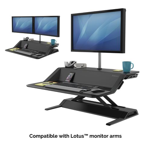 Lotus™ Sit-Stand Workstation - Black
