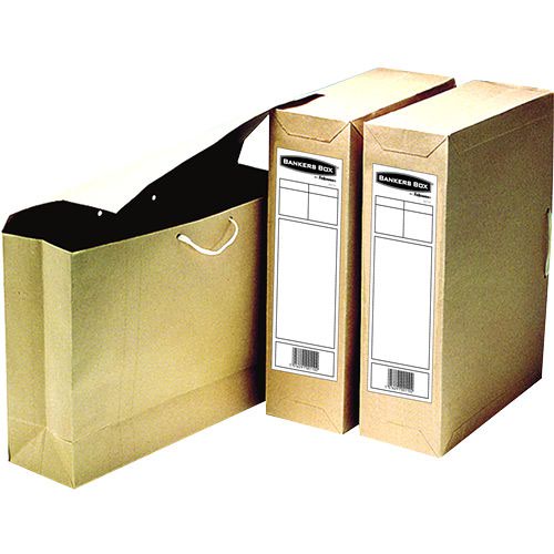 Bankers Box by Fellowes Basics Storage Bag File Foolscap W101xD254xH356mm Ref 00110 [Box 25]