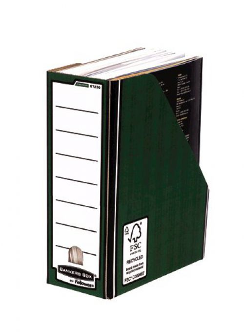 Bankers Box® by Fellowes Premium Magazine Files with Fastfold™  Green