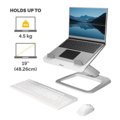 Fellowes Hana LT Laptop Riser White - 100016995 24191FE Buy online at Office 5Star or contact us Tel 01594 810081 for assistance