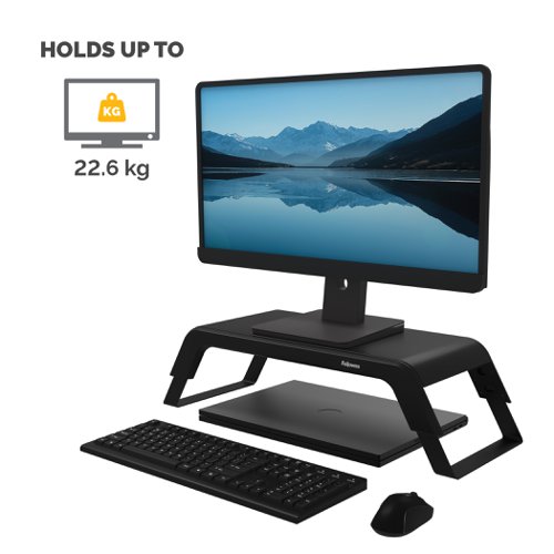 Fellowes Hana LT Monitor Stand Black - 100016996 24170FE Buy online at Office 5Star or contact us Tel 01594 810081 for assistance