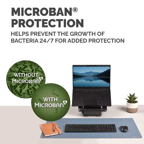 Fellowes Breyta Desk Mat with Antibacterial Protection Marine
