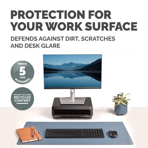 Fellowes Breyta Desk Mat with Antibacterial Protection Marine