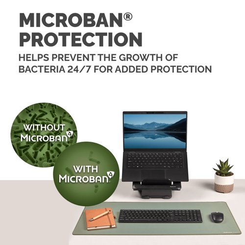 Fellowes Breyta Desk Mat with Antibacterial Protection Sage