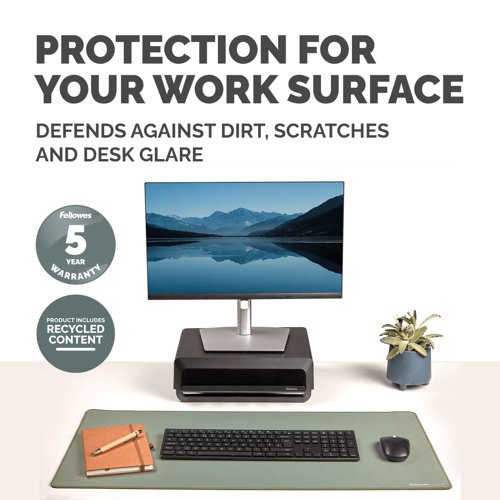 Fellowes Breyta Desk Mat with Antibacterial Protection Sage